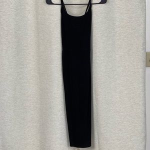 Black ribbed form fitting dress